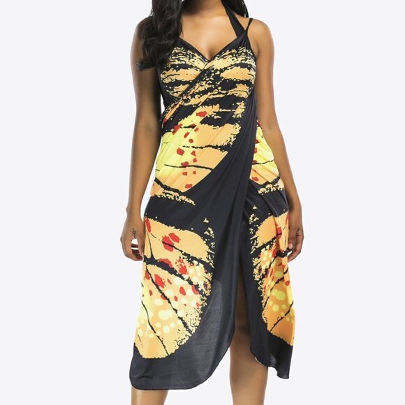 Yellow Butterfly Swimsuit Cover Up - Brand New - Picture 1 of 8